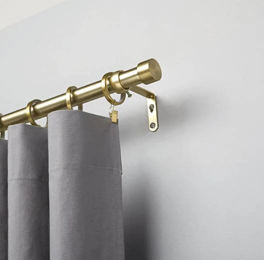 Suchoutdoor Black Curtain Rod, Includes 2 Matching Finials, Brackets & Hardware, 120'' to 180'' - Image 7