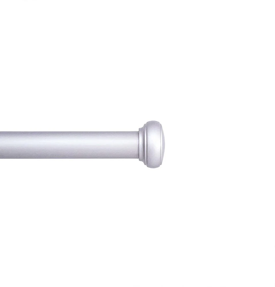 Suchoutdoor Black Or Brushed Nickel Adjustable Curtain Rod, 37"-72" & 72” -144” - Image 6