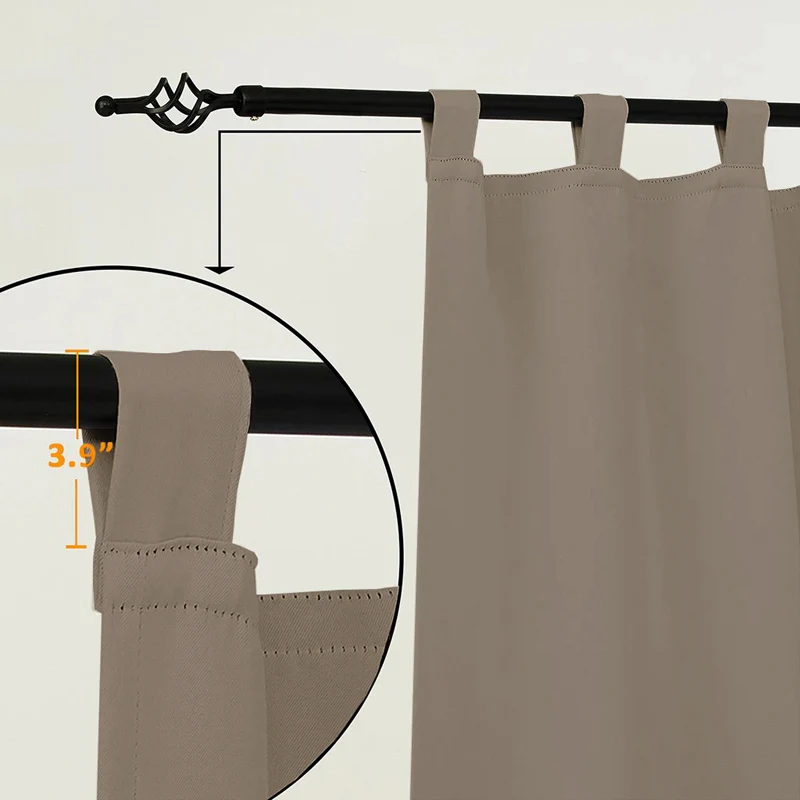 Suchoutdoor Outdoor Waterproof Curtains, Tab Top, for Porch/Pavilion/Patio, 1 Panel - Image 88
