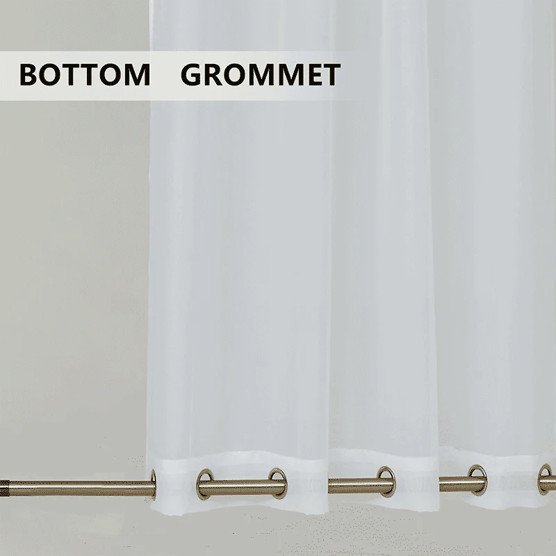 Suchoutdoor Outdoor Waterproof Curtains Sheer, Top Bottom Grommet, for Porch/Pavilion/Patio, 1 Panel - Image 3