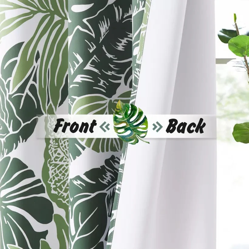 Suchoutdoor Printing Flame Retardant Curtains, Grommet Top Silver, for Schools/Hospitals/Houses, 1 Panel - Image 4