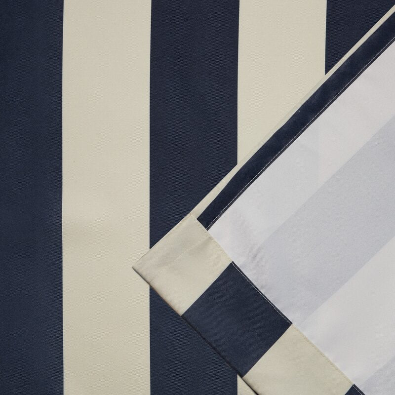 Striped Outdoor Waterproof Grommet Top Curtains, 1 Panel - Image 3