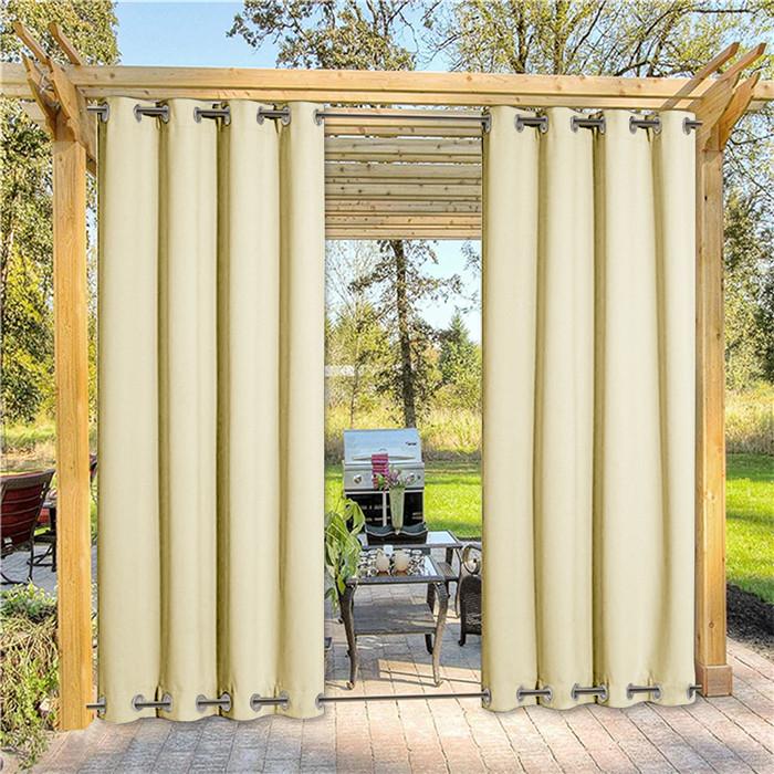 Suchoutdoor Outdoor Waterproof Curtains, Top Bottom Grommet, for Porch/Pavilion/Patio, 1 Panel - Image 7