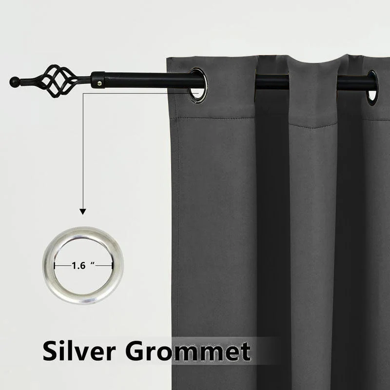 Suchoutdoor Outdoor Waterproof Curtains, Top Bottom Grommet, for Porch/Pavilion/Patio, 1 Panel - Image 76