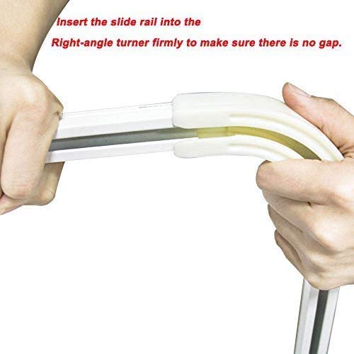 Upgraded White Aluminum Curtain Track, with Curved track, Can be Used as an Extension Track Rod, Ceiling or Wall mount, Indoor or Outdoor - Image 28