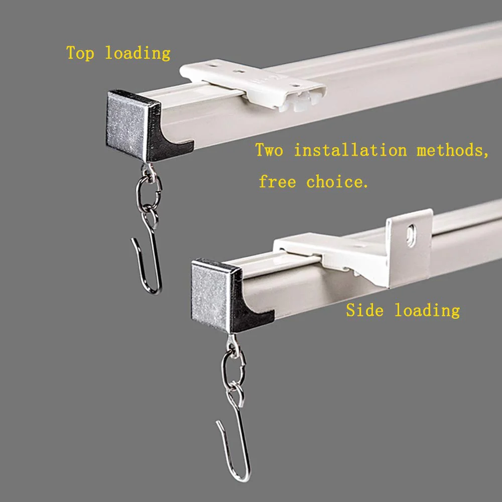 Upgraded White Aluminum Curtain Track, with Curved track, Can be Used as an Extension Track Rod, Ceiling or Wall mount, Indoor or Outdoor - Image 4