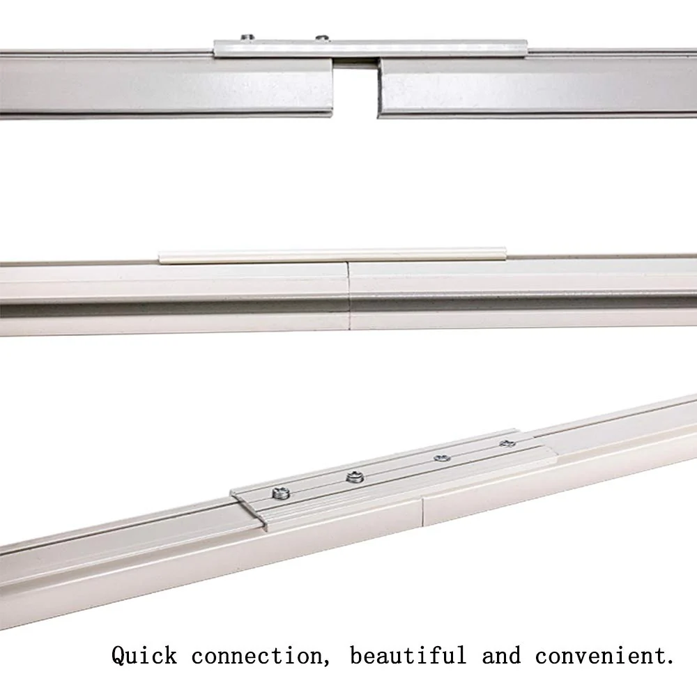 Upgraded White Aluminum Curtain Track, with Curved track, Can be Used as an Extension Track Rod, Ceiling or Wall mount, Indoor or Outdoor - Image 44