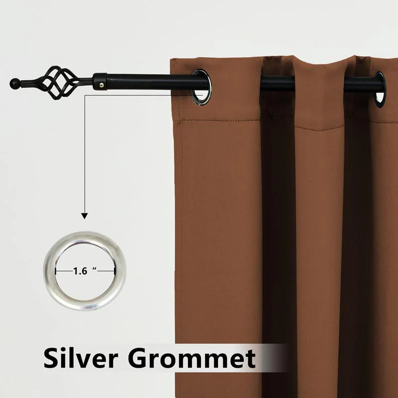 Suchoutdoor Outdoor Waterproof Curtains, Grommet Top Silver, for Porch/Pavilion/Patio, 1 Panel - Image 32